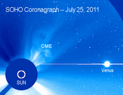 Erupcion solar CME 25 de julio 2011